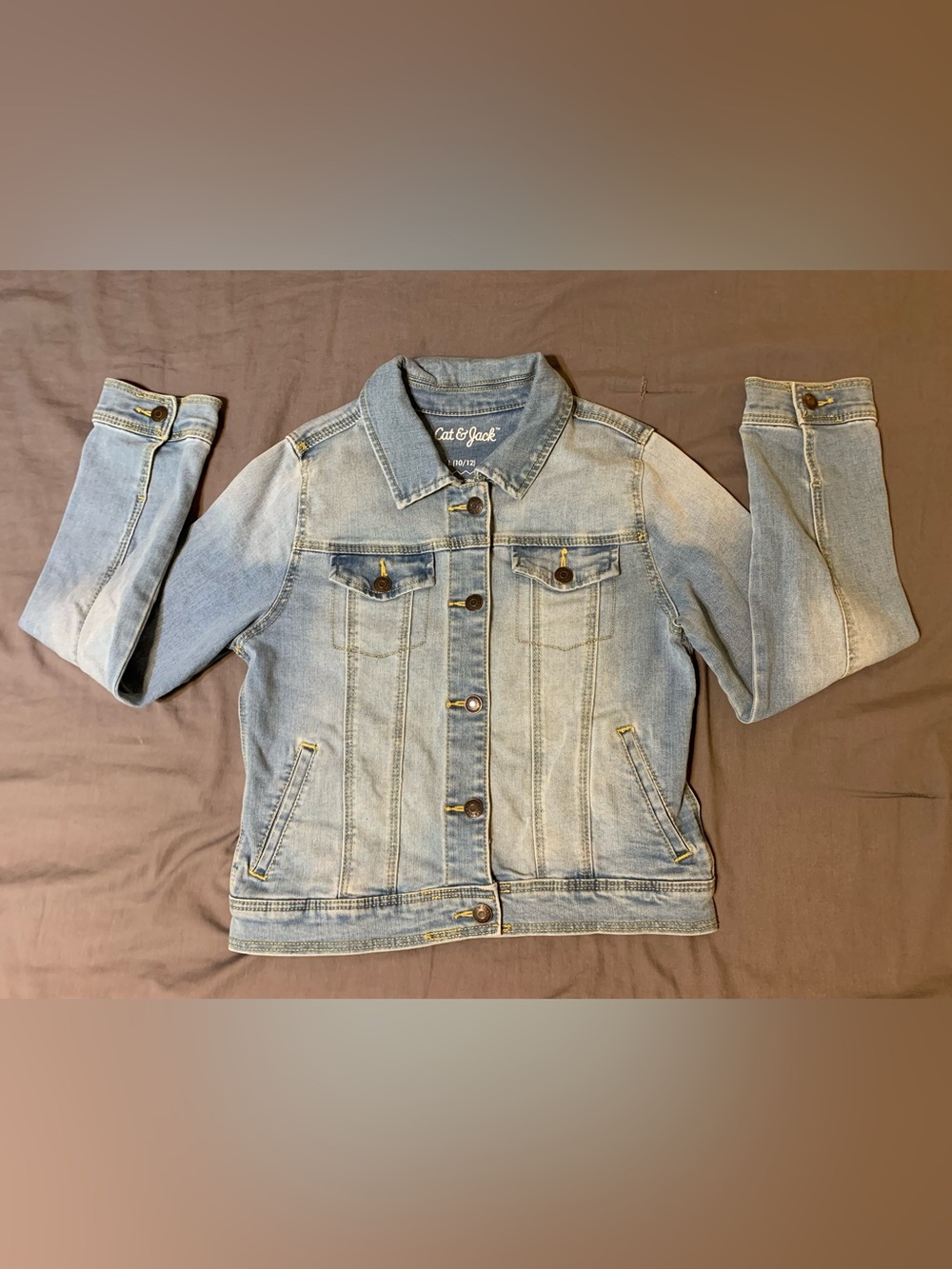 Cat & Jack Light Blue Denim Jacket with Button Front